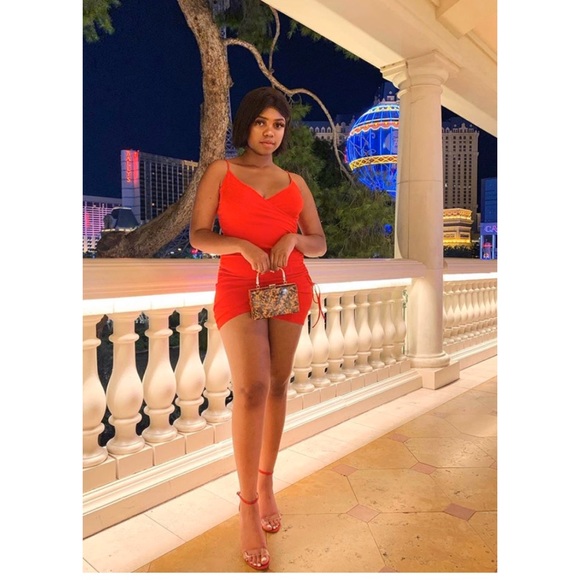 H&M Red Drawstring Mini Dress - Picture 6 of 7